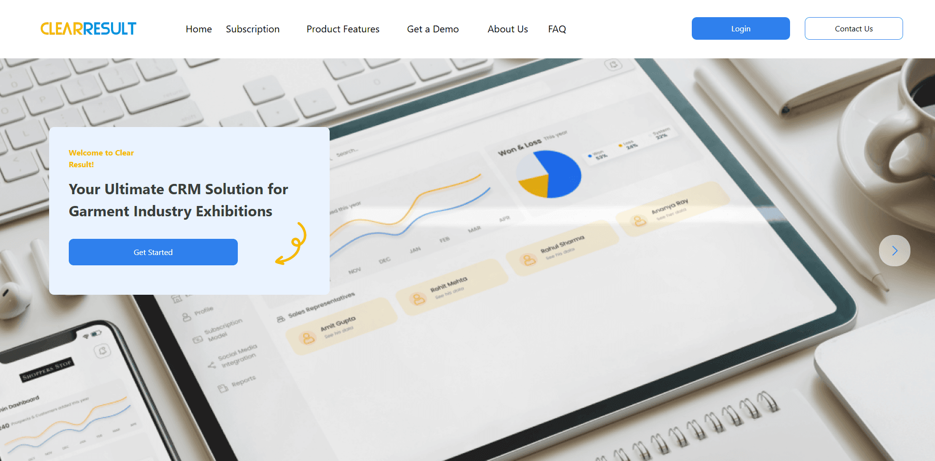 CRM Landing Page screenshot 1