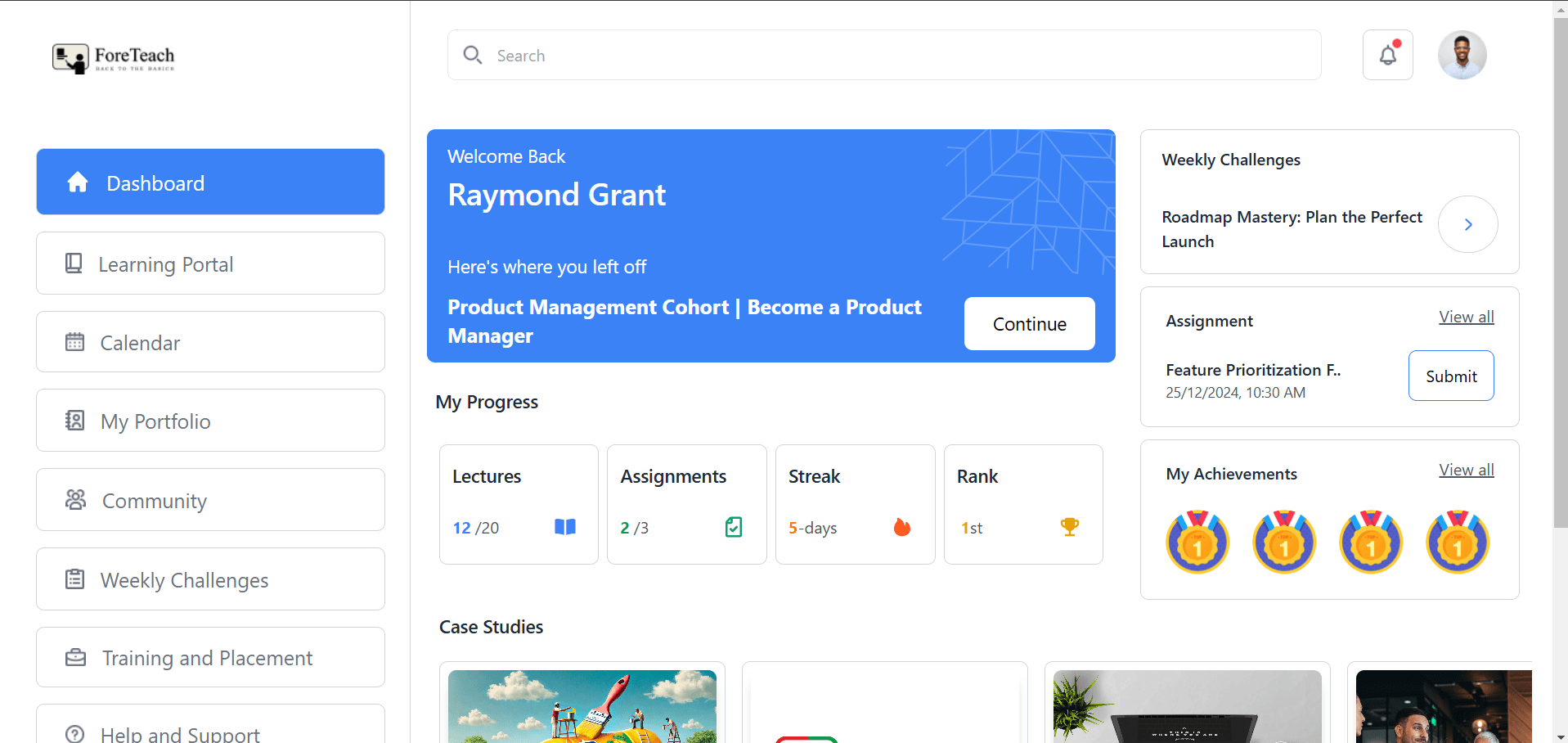 Learning Management System screenshot 1