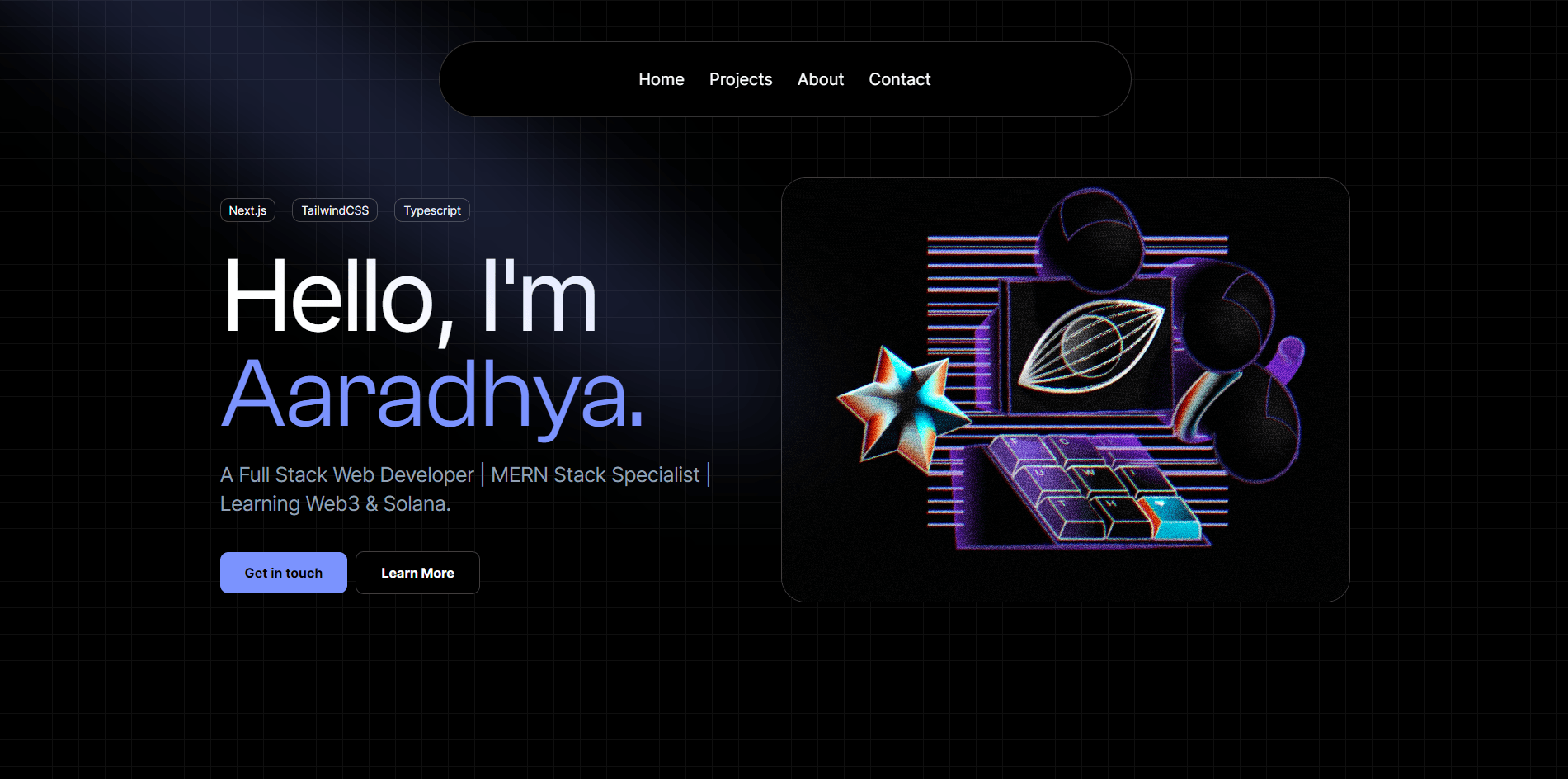 Portfolio Website screenshot 1